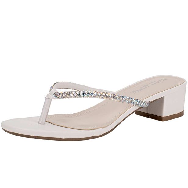 Tamanco Feminino Salto Grosso Via Marte 106028 BRANCO 35