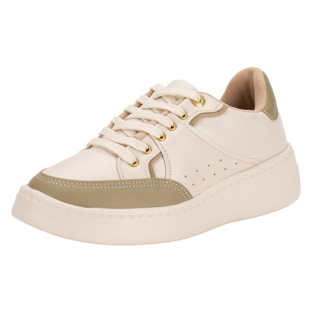 Tênis Feminino Casual  Modare 7402103 BEGE/VERDE 34