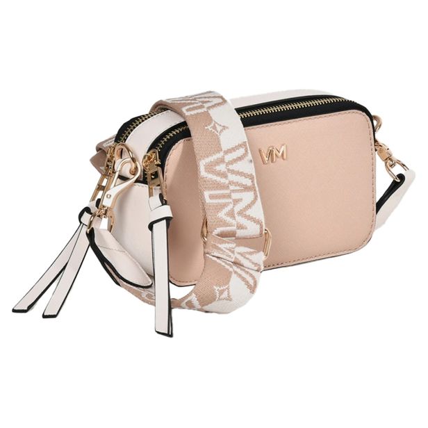 Bolsa Feminina Transversal Via Marte 221192 BEGE/ROSA
