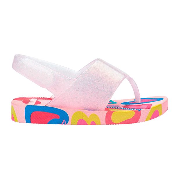Mini Melissa Flip Flop Shiny Baby 36014 CINZA/ROSA 20/21