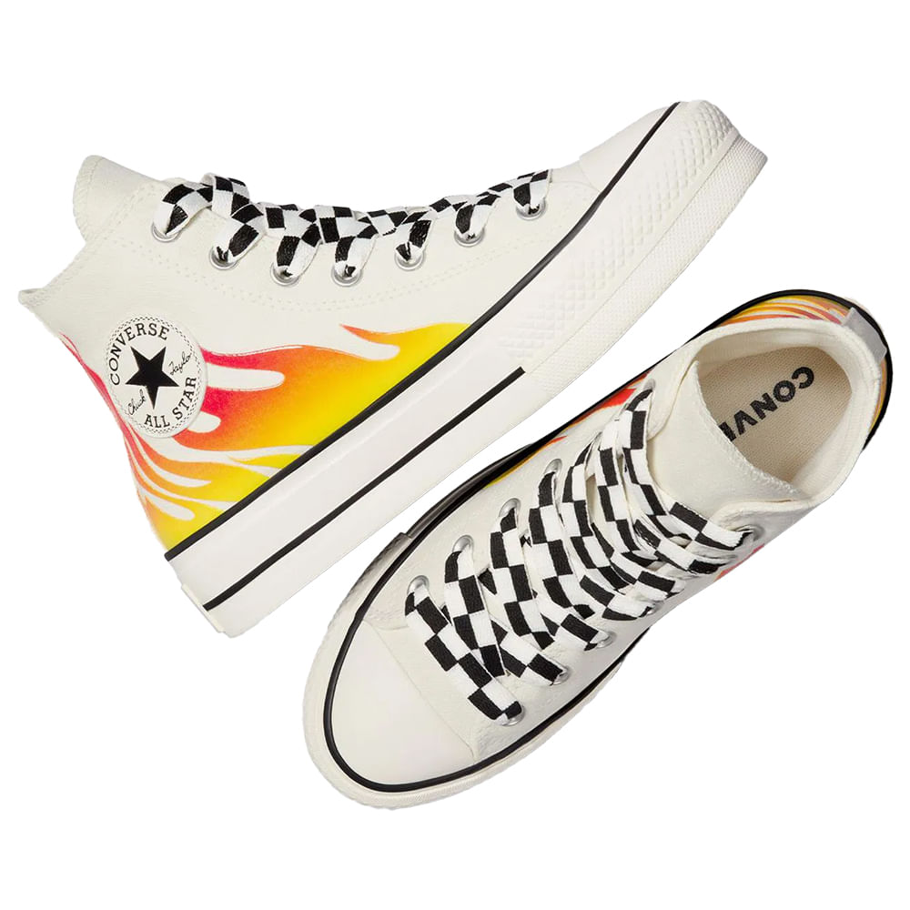 Tênis Chuck Taylor All Star Lift Hi Converse A07892C BEGE/LARANJA
