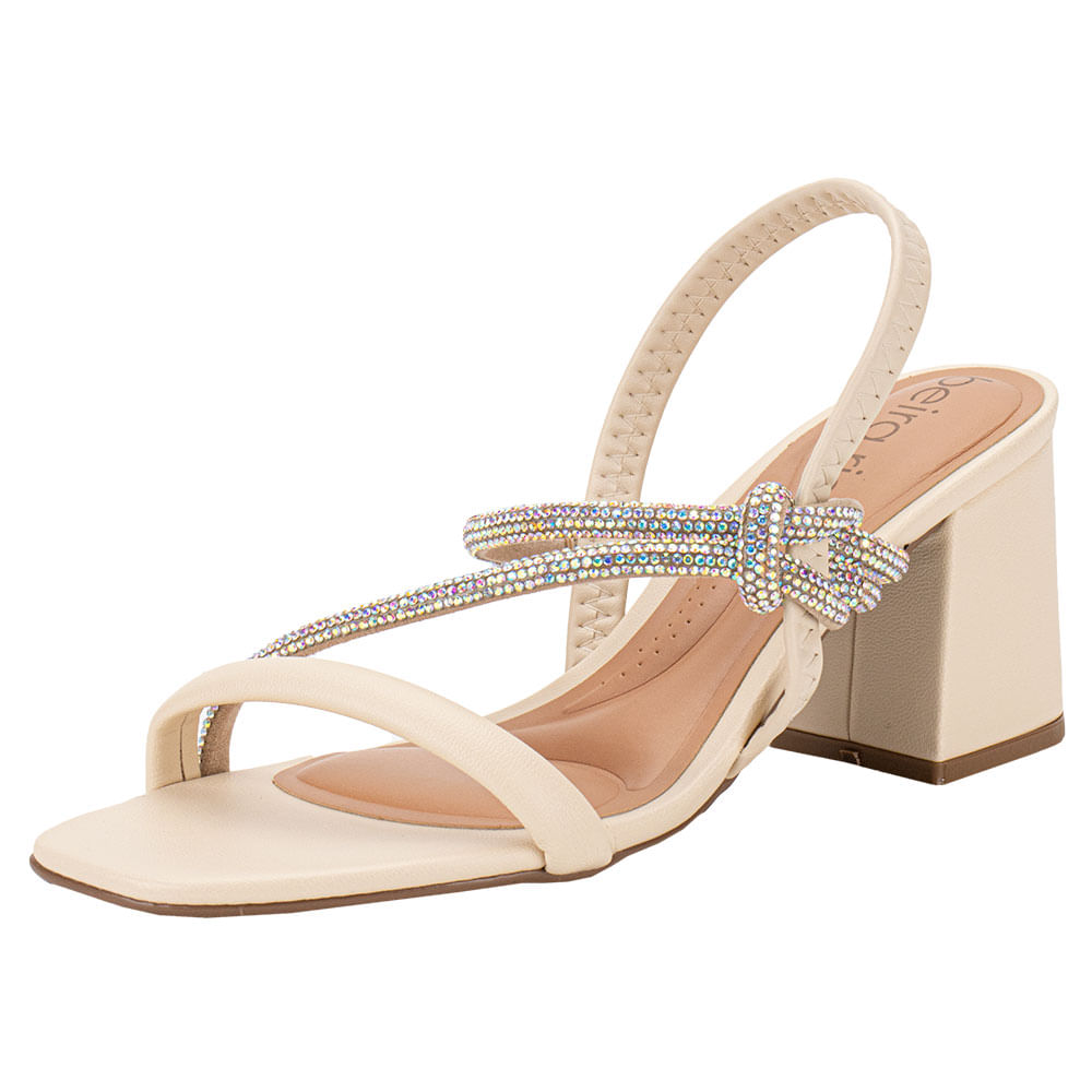 Beira Rio Salto Grosso Feminino Sandália Feminina Salto Grosso