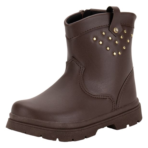 Bota Infantil Feminina Lily Kids 15103 CAFÉ 22