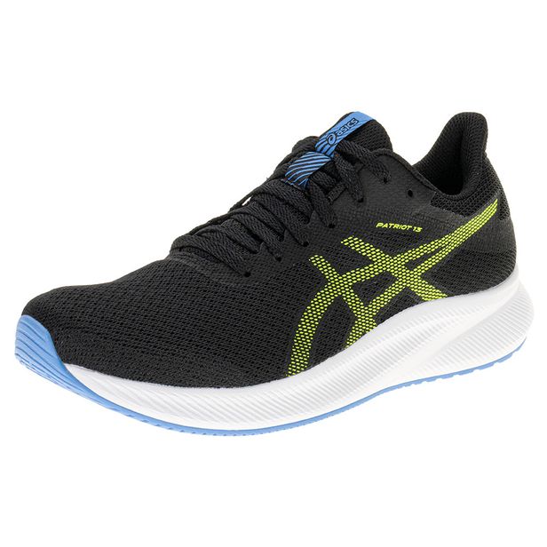 Tênis Masculino Patriot 13 Asics - 1011B485 PRETO/VERDE 40
