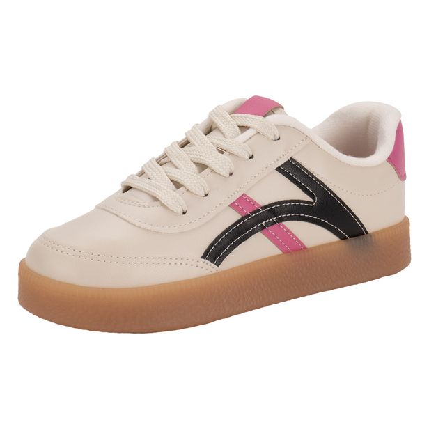 Tênis Infantil Feminino Molekinha 2582103 BEGE/PRETO 28