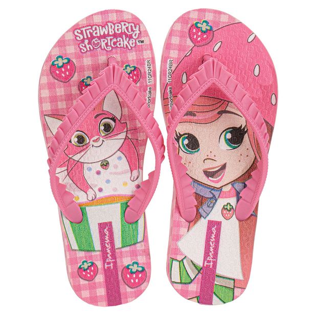 Chinelo Infantil Feminino Moranguinho Sugar Ipanema 27173 ROSA 25/26