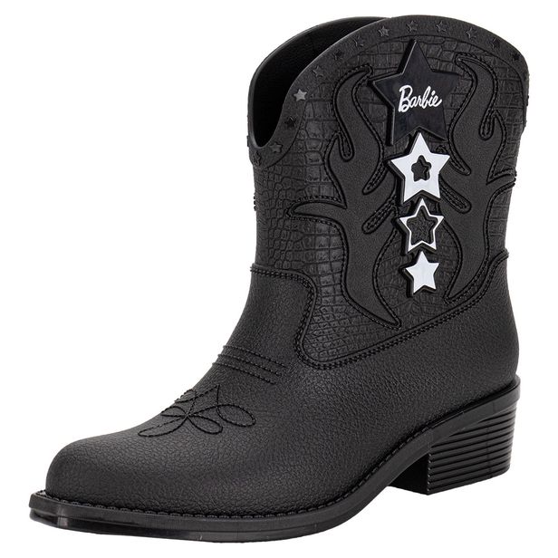 Bota Infantil Barbie Western Disney Grendene Kids 23227 PRETO 28