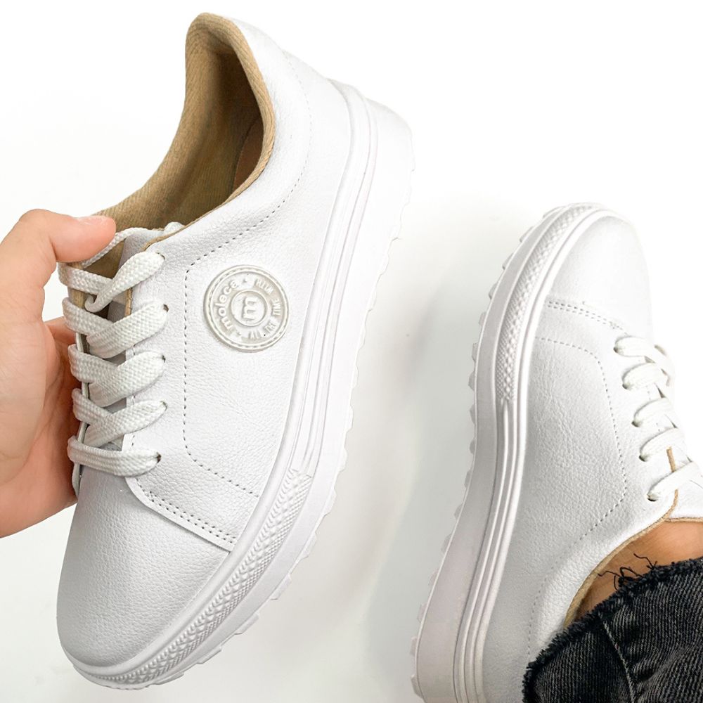Tênis Feminino Casual Moleca 5809100 BRANCO cloviscalcados
