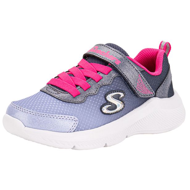 Tênis Infantil Feminino Sole Swifters Skechers 303579L AZUL/ROSA 27