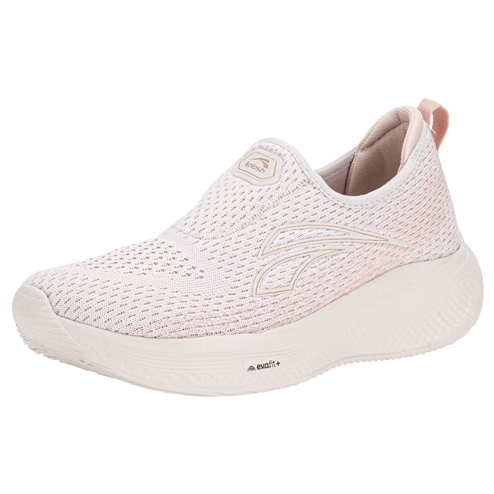 Tênis Feminino Slip On Kolosh E0301 BRANCO/ROSA cloviscalcados