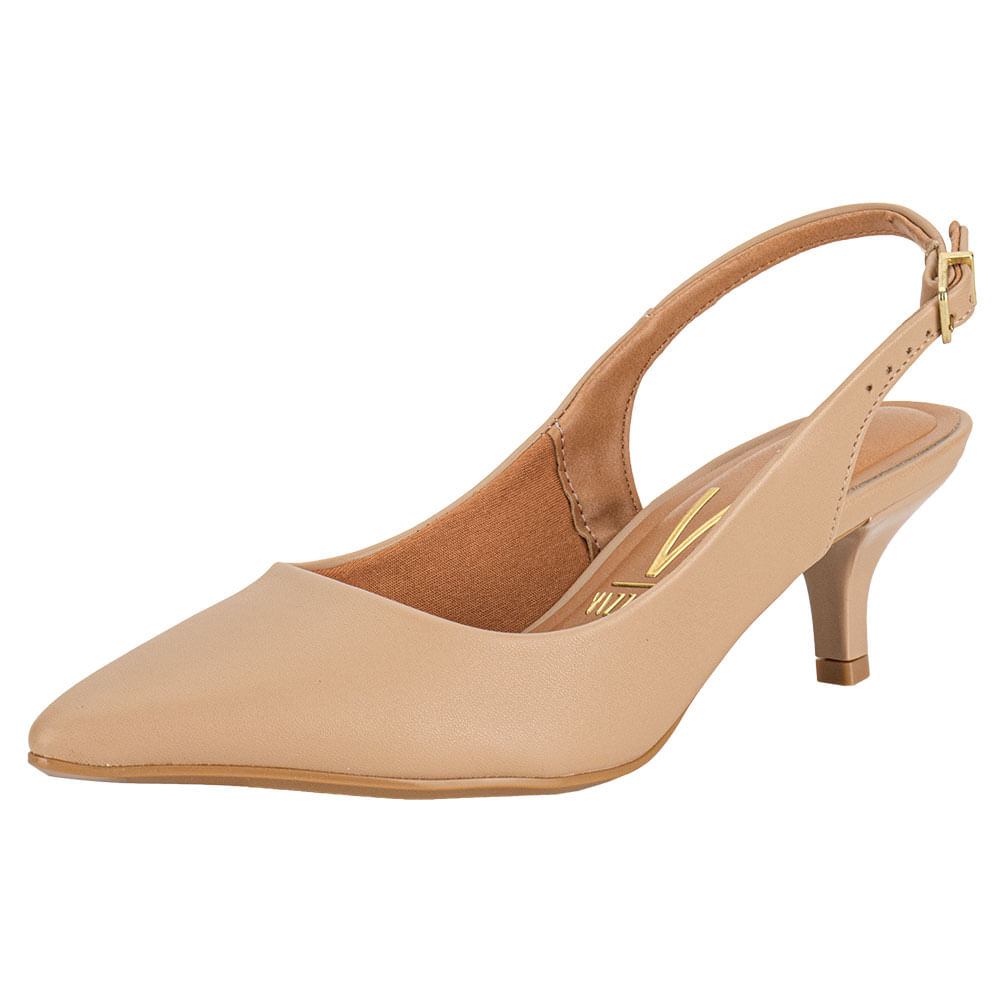 Sapato Feminino Salto Fino Vizzano 1122806 BEGE cloviscalcados