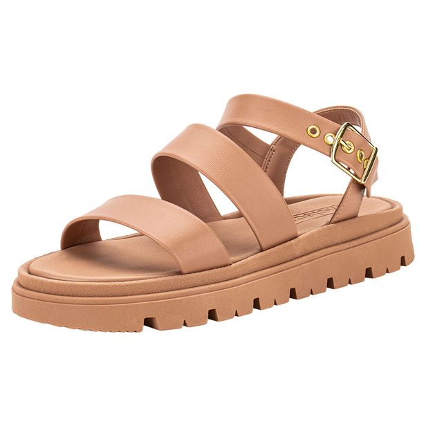 Sandália Feminina Flat Moleca 5504101 SALMÃO 34