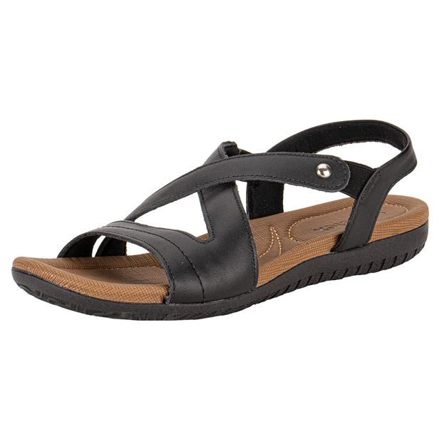 Sandália Feminina Flat Usaflex R1804 PRETO 34