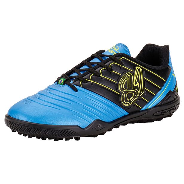 Chuteira Infantil Society 81 titanium Dalponte 1058 PRETO/AZUL 33