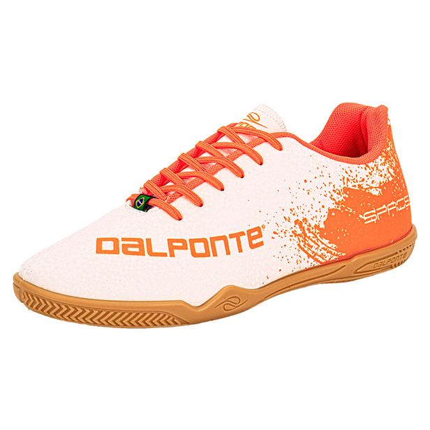 Chuteira Futsal Space Dalponte 1096 BRANCO/LARANJA 37