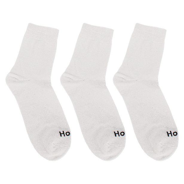 Kit Com 3 Pares de Meias Cano Longo Hoahi 18096 BRANCO 39/43