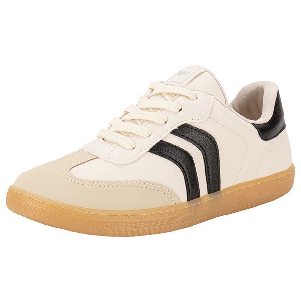 Tênis Feminino Casual Via Marte 129003 BEGE/PRETO 34