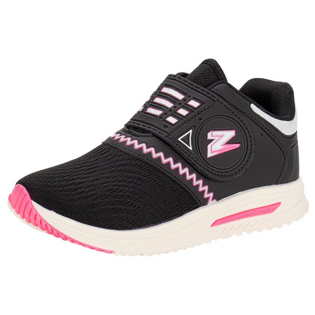 Tênis Infantil Feminino Zeuz 104RX-VI PRETO/ROSA 28