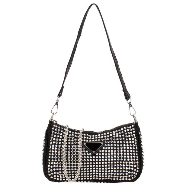 Bolsa Feminina Transversal H.E XY005 PRETO/PRATA