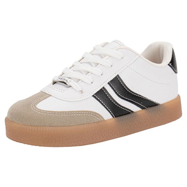 Tênis Infantil Feminino Molekinha 2582102 BRANCO/PRETO 27