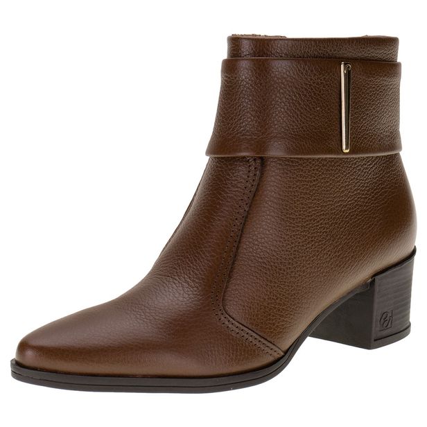 Bota Feminina Cano Baixo Pegada - 280501 CASTANHO 34
