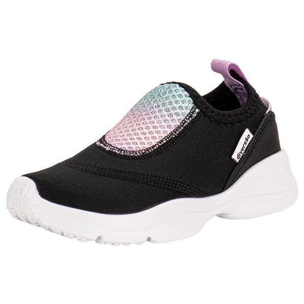 Tênis Infantil Slip On Mini Halley Diversão DI2349 PRETO 25