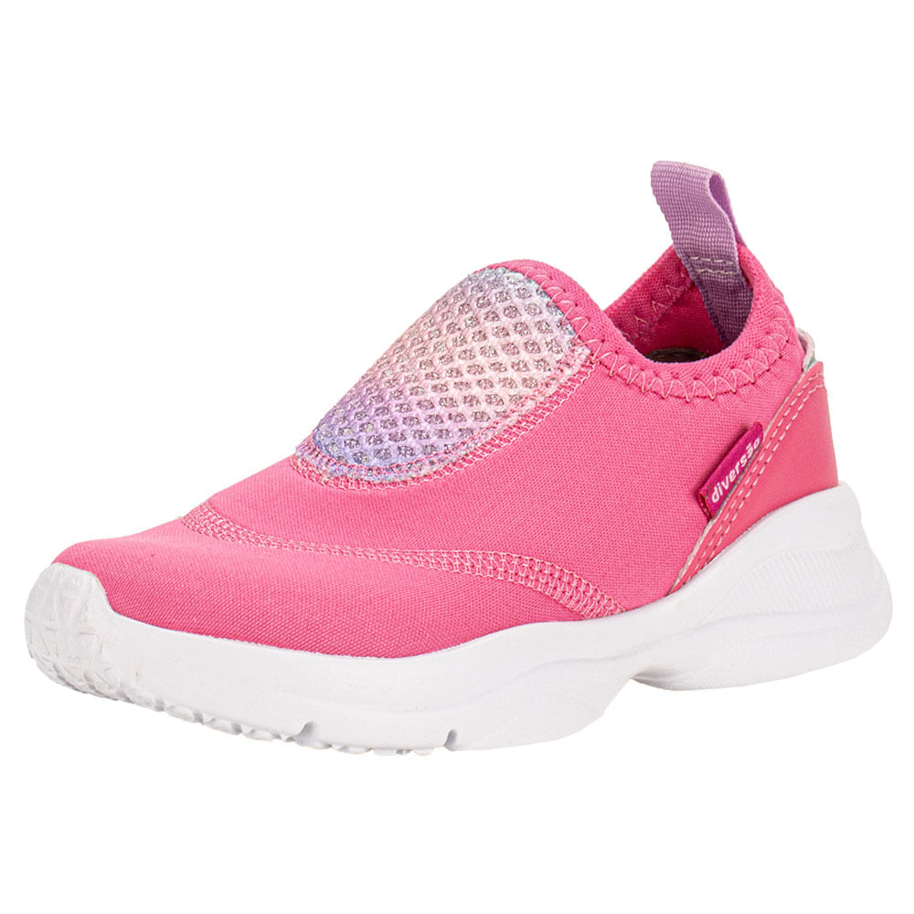 Tênis Infantil Slip On Mini Halley Diversão DI2349 ROSA | Clovis Calçados