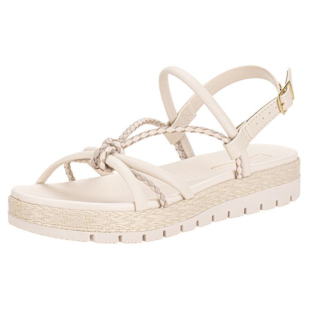 Sandália Feminina Flat Moleca 5539103 MARFIM 39