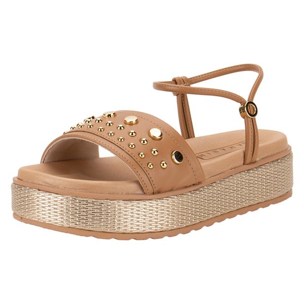 Sandália Feminina Flat Ramarim 2443209 CAMEL 34