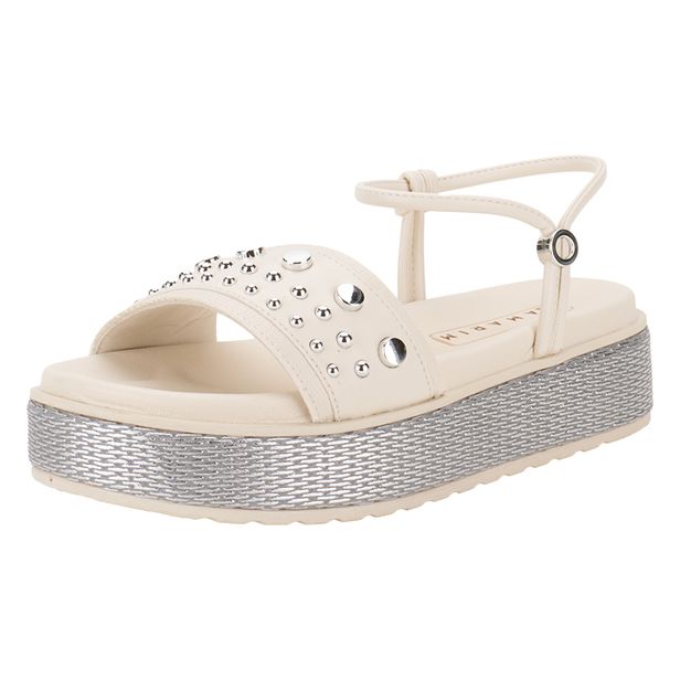 Sandália Feminina Flat Ramarim 2443209 NATURAL 34