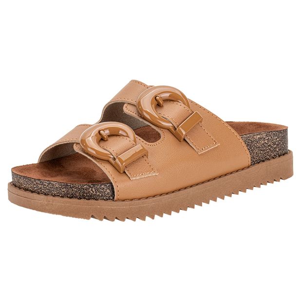 Sandália Feminina Conforto Moleca - 5500103 CAMEL 34
