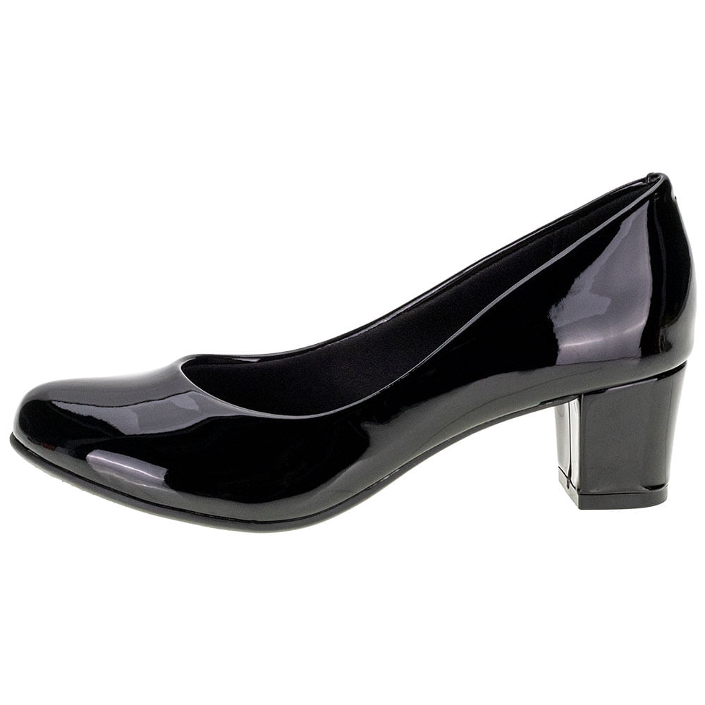 Sapato Feminino Salto Grosso Beira Rio 4777409 VERNIZ/PRETO