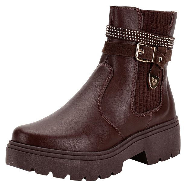 Bota Feminina Cano Baixo Mississipi MI612 CAFÉ 34