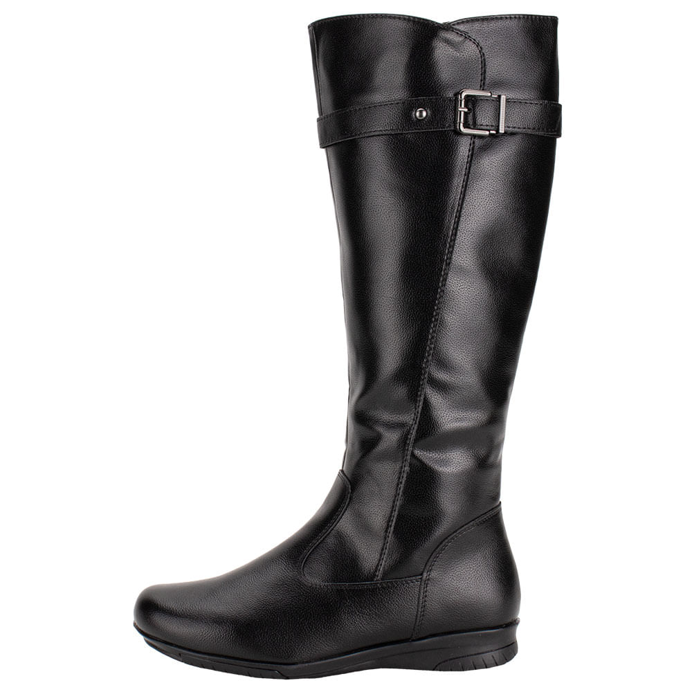 Bota Feminina Cano Alto Mooncity 71144 PRETO cloviscalcados