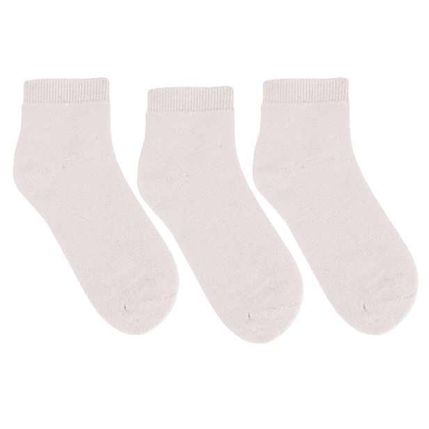 Kit Com 3 Pares de Meias Cano Curto Infantil Hoahi 23132 BRANCO 28/33