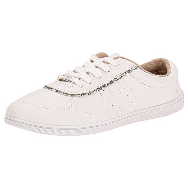Tênis Feminino Casual Moleca 5605470 BRANCO 33