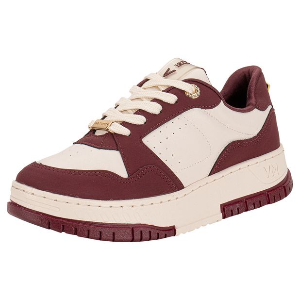 Tênis Feminino Casual Via Marte 219002 BEGE/VERMELHO 34