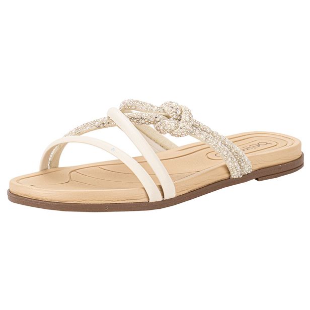 Tamanco Feminino Flat Beira Rio 8507112 MARFIM 34