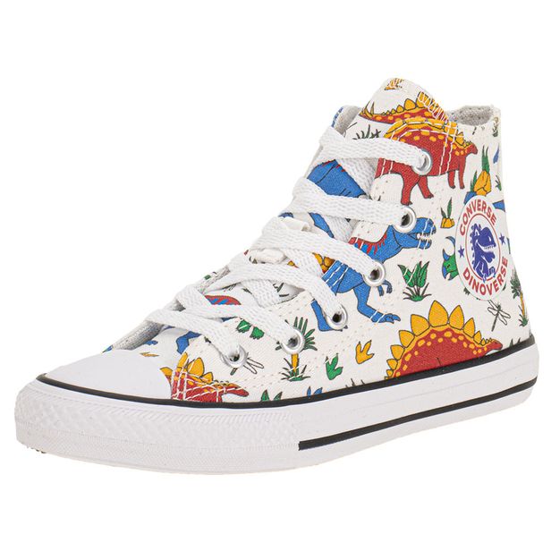 Tênis Infantil Chuck Taylor All Star Dino Converse CK1322 BRANCO 26