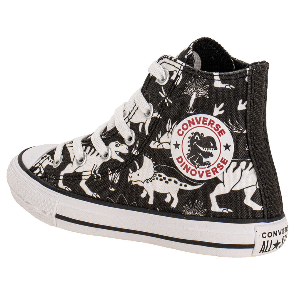 Tênis Infantil Chuck Taylor All Star Dino Converse CK1322 PRETO
