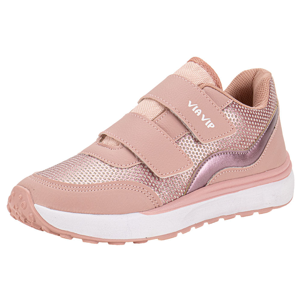 Tênis Infantil Feminino Via Vip VNJ3008 ROSA cloviscalcados