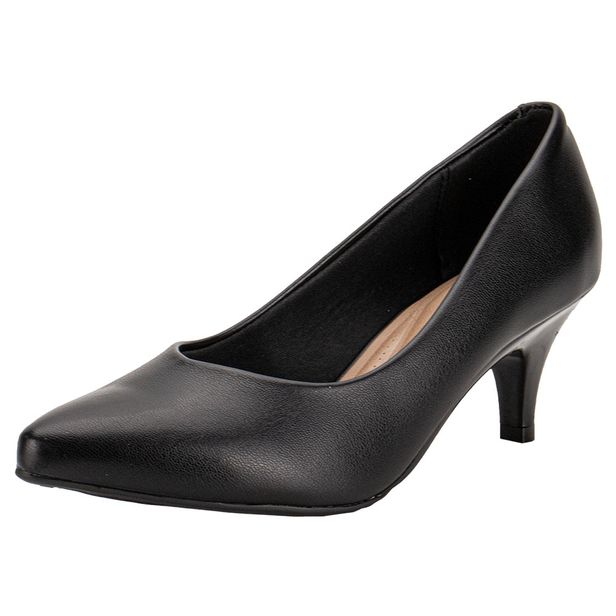 Scarpin Feminino Salto Fino Beira Rio 40761301 PRETO 34