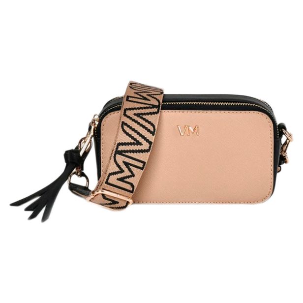 Bolsa Feminina Transversal Via Marte 221192 BEGE/PRETO