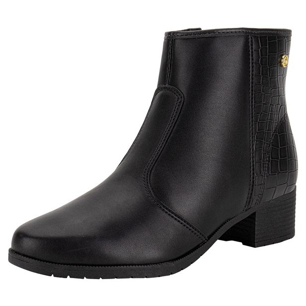 Bota Feminina Cano Baixo Moleca 5346100 PRETO 34