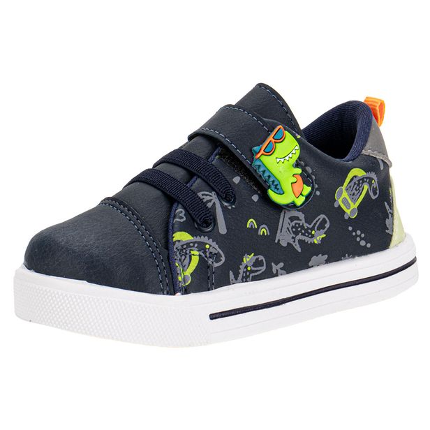 Tênis Infantil Masculino Lindo Jú - 15522 MARINHO/VERDE 21