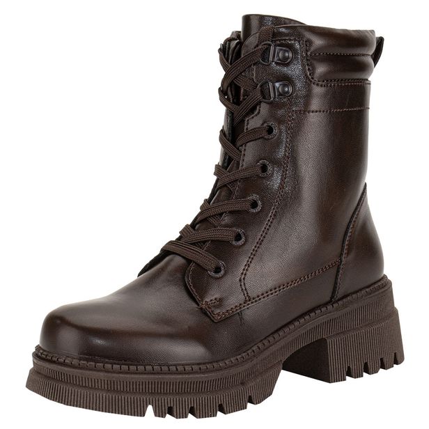 Bota Feminina Coturno Mooncity 72264 CAFÉ 34