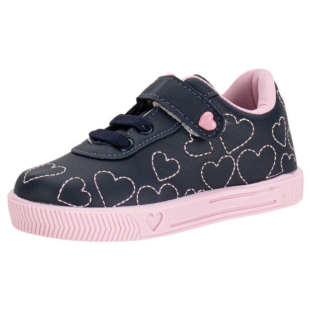 Tênis Infantil Feminino Linda Jú 2023426 AZUL/ROSA 21