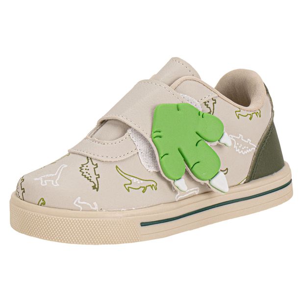 Tênis Infantil Masculino Lindo Jú - 15522 BEGE/VERDE 21