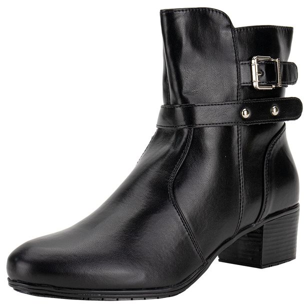 Bota Feminina Cano Baixo Mooncity 72079 PRETO 38