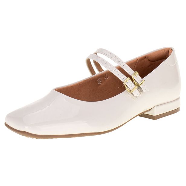Sapato Feminino Salto Grosso Vizzano 1427102 MARFIM 36